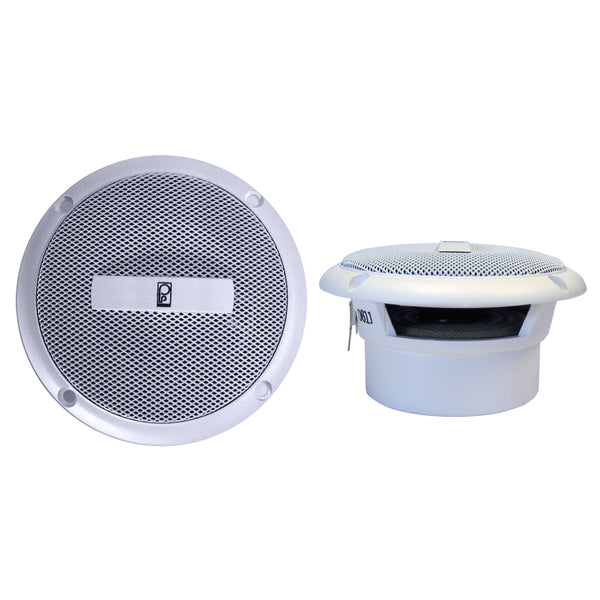 Poly-Planar 3" Round Flush-Mount Compnent Speakers - (Pair) White [MA3013W]