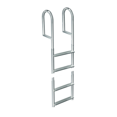 Dock Edge Welded Aluminum Fixed 4 Step Ladder [2014-F]