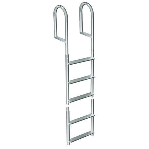 Dock Edge Welded Aluminum Fixed 5 Step Ladder [2015-F]
