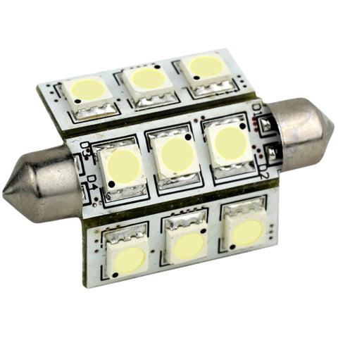 Lunasea Pointed Festoon 9 LED Light Bulb - 42mm - Cool White [LLB-189C-21-00]