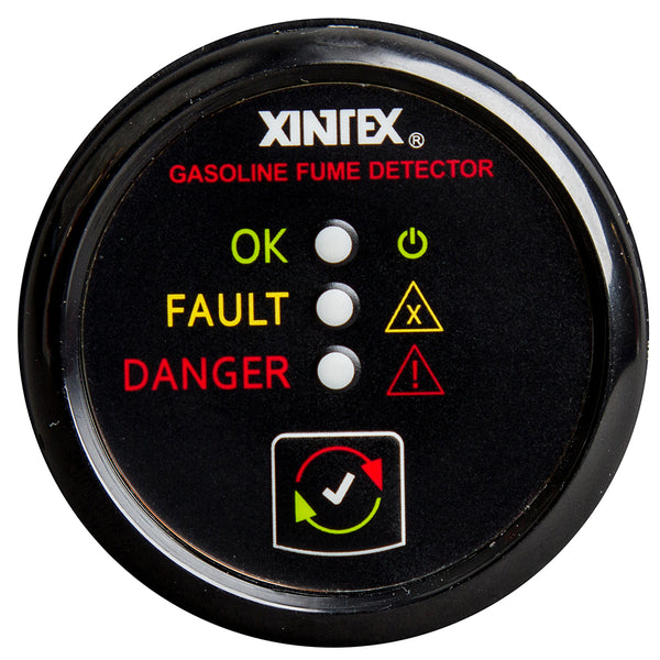 Xintex Gasoline Fume Detector & Alarm w/Plastic Sensor - Black Bezel Display [G-1B-R]