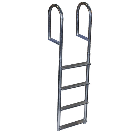 Dock Edge Welded Aluminum Fixed Wide Step Ladder - 4-Step [DE2044F]