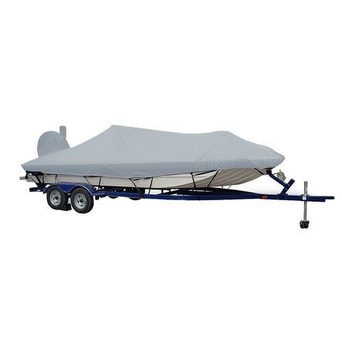 Carver Performance Poly-Guard Extra Wide Series Styled-to-Fit Boat Cover f/18.5 Aluminum Modified V Jon Boats - Grey [71418XP-10]