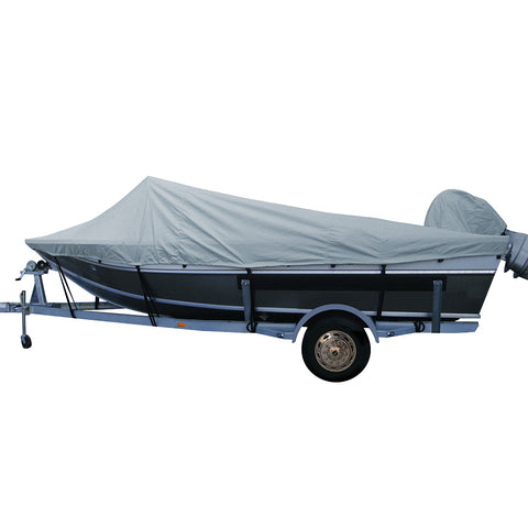 Carver Performance Poly-Guard Extra Wide Series Styled-to-Fit Boat Cover f/20.5 Aluminum Boats w/High Forward Mounted Windshield - Grey [79020XP-10]