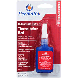 Permatex Permanent Strength Threadlocker RED Tube - 10ml [26210]