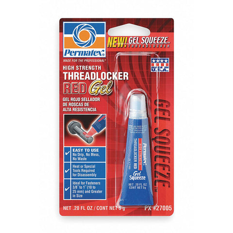 Permatex High Strength Threadlocker RED Gel Squeeze [27005]