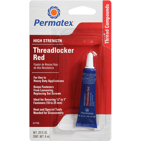 Permatex High Strength Threadlocker RED Gel Tube - 6ml [27100]