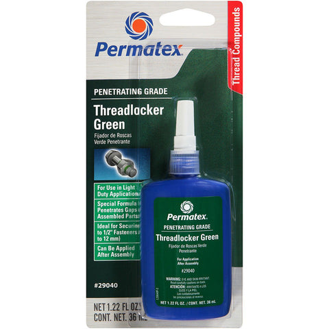 Permatex Penetrating Grade Threadlocker GREEN Tube - 36ml [29040]