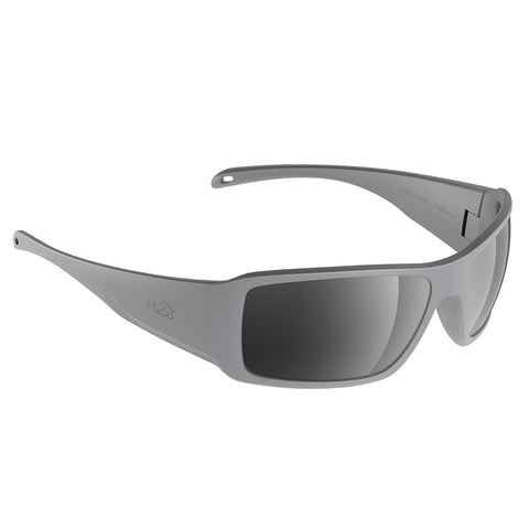 H2Optix Stream Sunglasses Matt Grey, Grey Silver Flash Mirror Lens Cat.3 - AntiSalt Coating w/Floatable Cord [H2022]