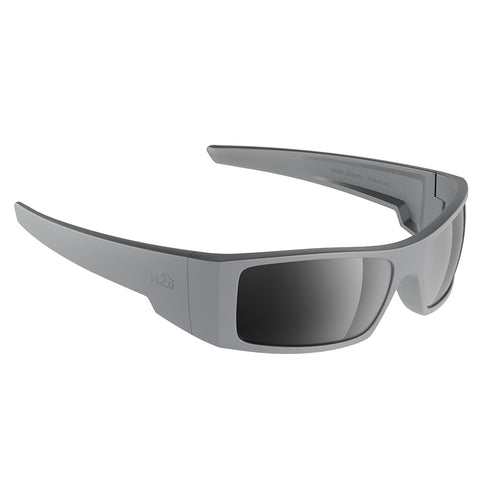 H2Optix Waders Sunglasses Matt Grey, Grey Silver Flash Mirror Lens Cat.3 - AntiSalt Coating w/Floatable Cord [H2014]