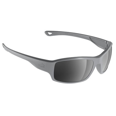 H2Optix Beachwalker Sunglasses Matt Grey, Grey Silver Flash Mirror Lens Cat. 3 - AR Coating [H2037]