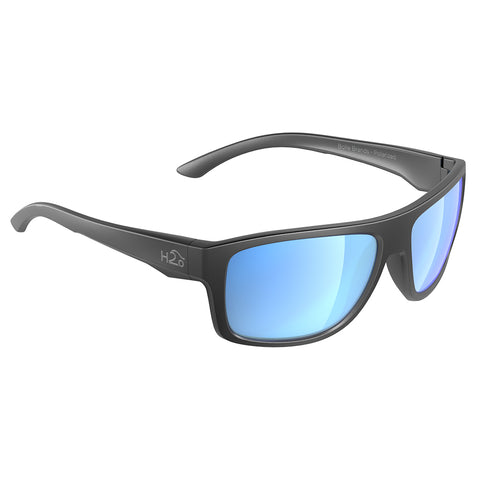 H2Optix Grayton Sunglasses Matt Gun Metal, Grey Blue Flash Mirror Lens Cat. 3 - AR Coating [H2025]